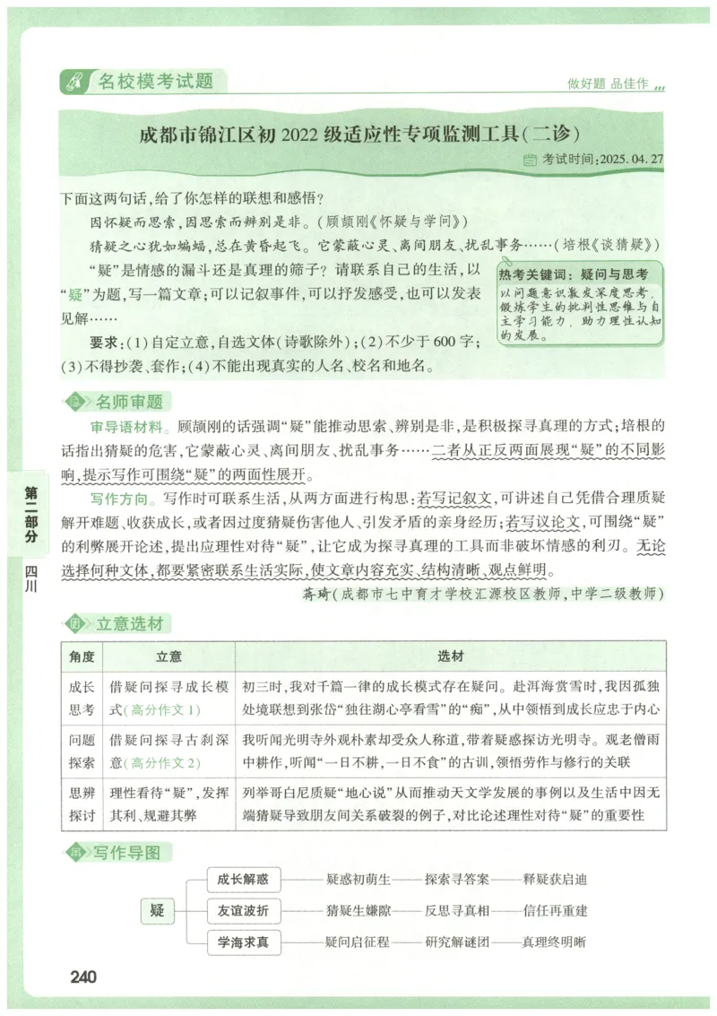 2026版第6辑万唯中考名校模考高分作文_2026万唯系列预习复习_2026版初中《万唯》中考名校模考高分作文（语文、英语）