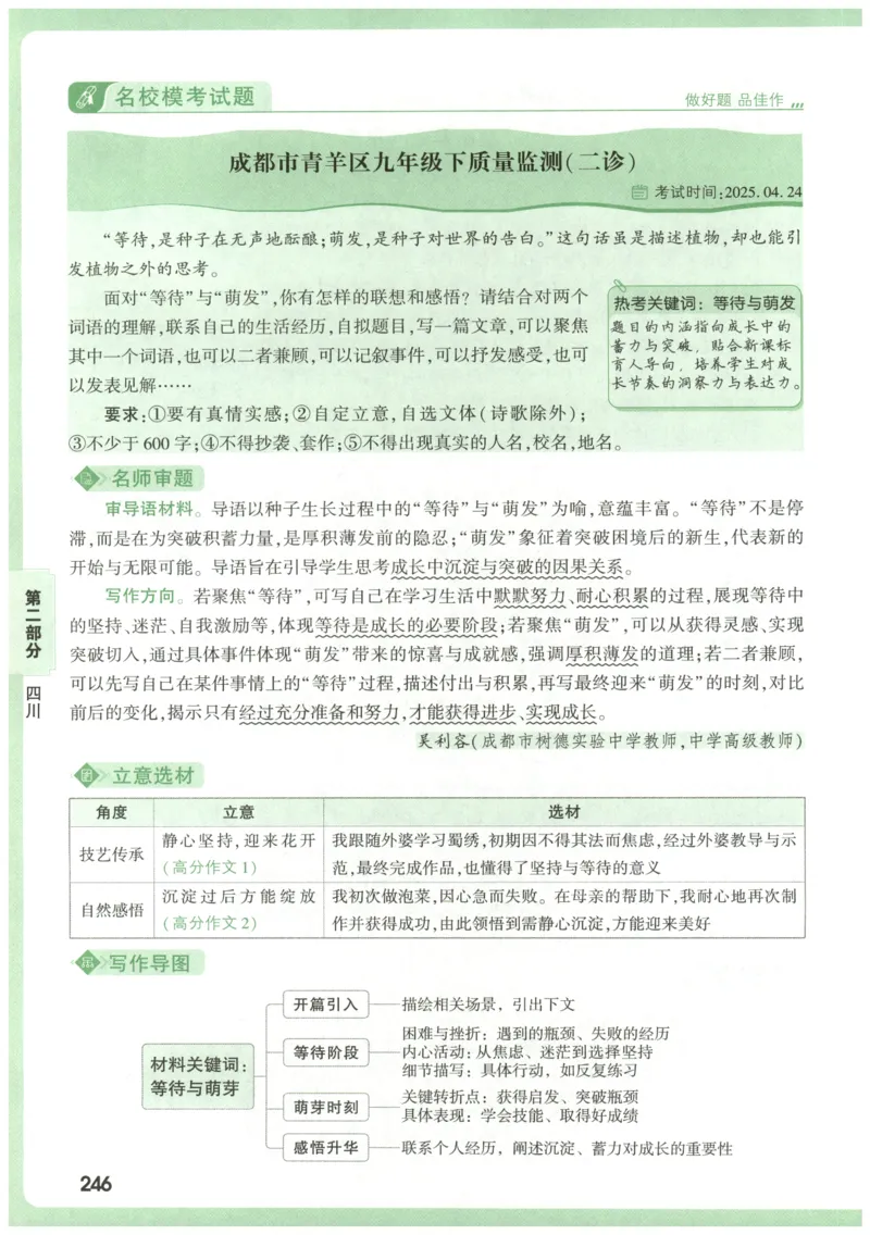 2026版第6辑万唯中考名校模考高分作文_2026万唯系列预习复习_2026版初中《万唯》中考名校模考高分作文（语文、英语）