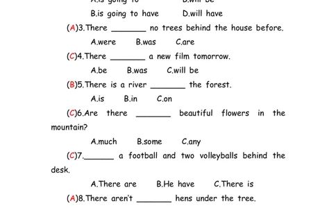 No.168therebe句型答案解析_初中英语语法_最全初中英语语法习题_No.168therebe句型练习题