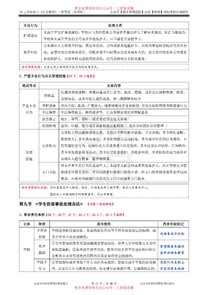 25上初中-综合素质一轮笔记公众号：双马尾资料库_4-教培资料-26年最新资料-同步更新_科一科二电子资料合集中小幼（笔记真题知识点汇总等）文件多，按需保存_01西米合集