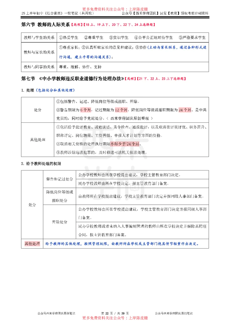 25上初中-综合素质一轮笔记公众号：双马尾资料库_4-教培资料-26年最新资料-同步更新_科一科二电子资料合集中小幼（笔记真题知识点汇总等）文件多，按需保存_01西米合集