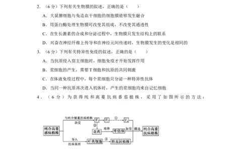 2008年高考生物试卷（天津）（空白卷）_1.高考2025全国各省真题+答案_01.2008-2024全国高考真题（按省份分类）_30.天津_2008-2024&middot;（天津）生物高考真题