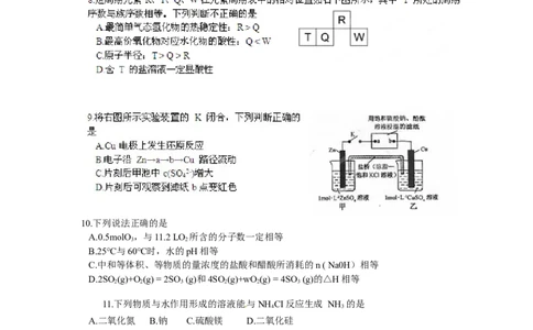 2012年高考化学试卷（福建）（空白卷）_1.高考2025全国各省真题+答案_01.2008-2024全国高考真题（按省份分类）_24.福建_2012-2024&middot;（福建）化学高考真题