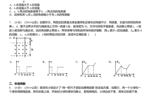 2011年高考物理真题（山东）（空白卷）_1.高考2025全国各省真题+答案_01.2008-2024全国高考真题（按省份分类）_15.山东_2008-2024&middot;（山东）物理高考真题