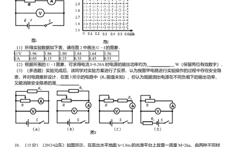 2011年高考物理真题（山东）（空白卷）_1.高考2025全国各省真题+答案_01.2008-2024全国高考真题（按省份分类）_15.山东_2008-2024&middot;（山东）物理高考真题