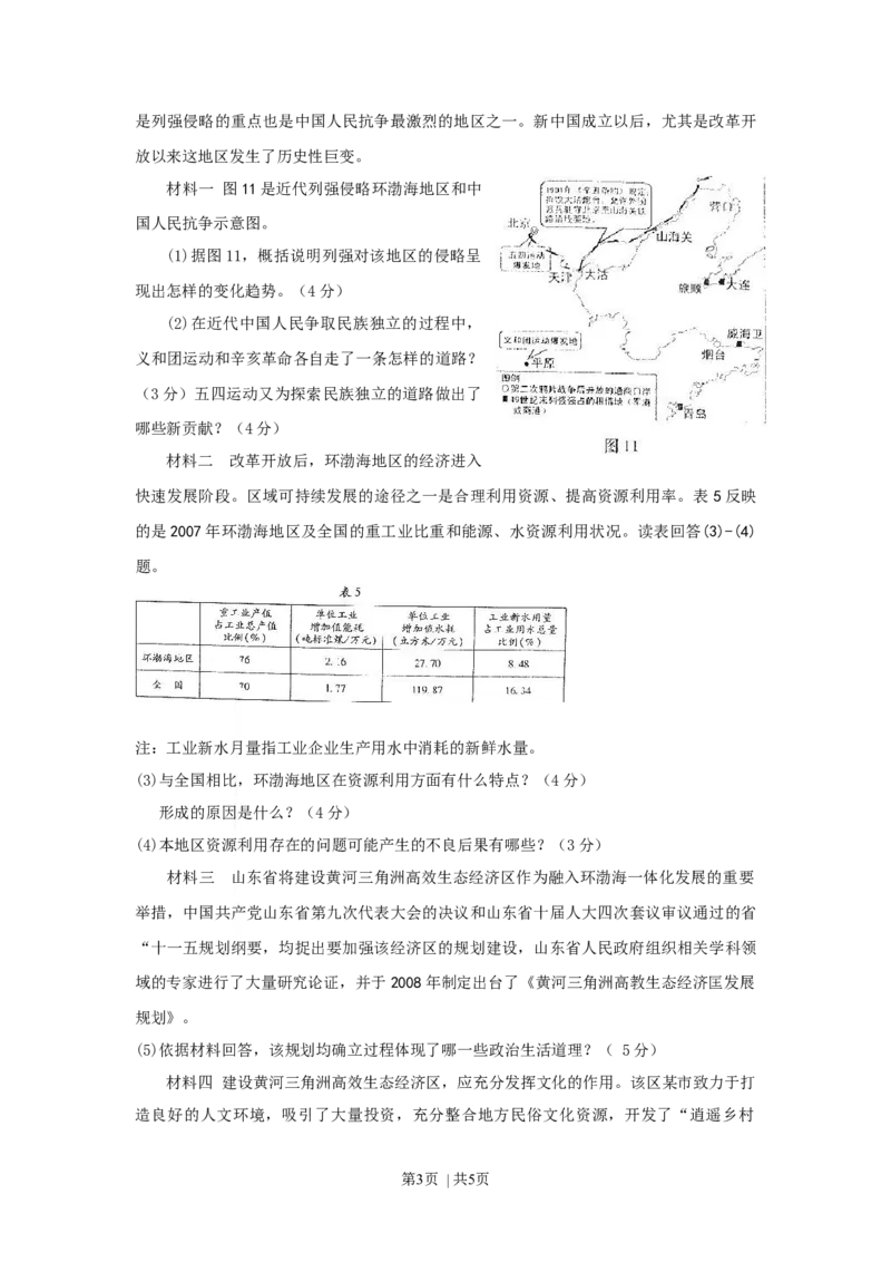 2009年高考历史试卷（山东）（空白卷）_1.高考2025全国各省真题+答案_01.2008-2024全国高考真题（按省份分类）_15.山东_2008-2024&middot;（山东）历史高考真题