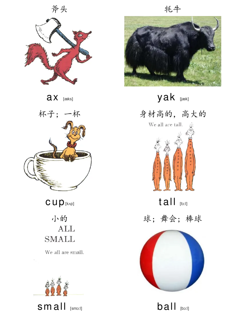 廖彩杏书单单词卡片_初中英语语法_最全初中英语语法习题_No.36单词配图卡