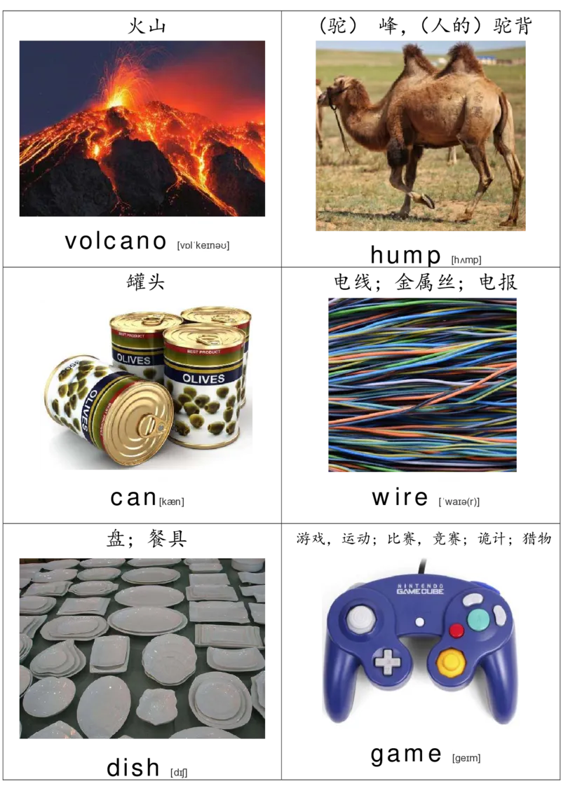 廖彩杏书单单词卡片_初中英语语法_最全初中英语语法习题_No.36单词配图卡