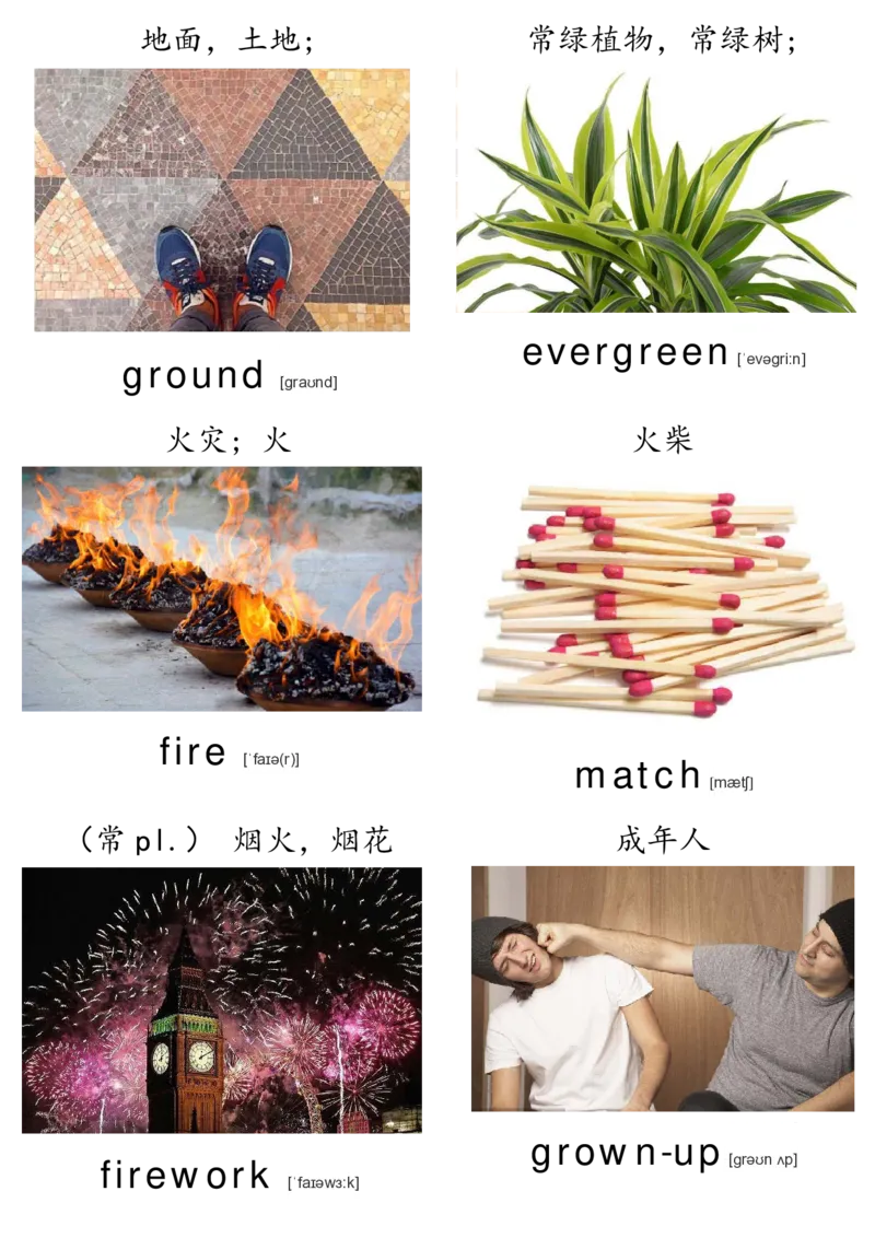 廖彩杏书单单词卡片_初中英语语法_最全初中英语语法习题_No.36单词配图卡