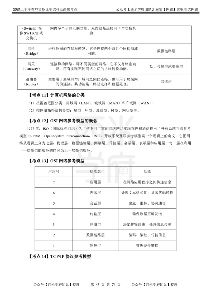 中学信息技术-高频考点_4-教培资料-26年最新资料-同步更新_初中高中教资_03科三专项（进去保存报考的学科即可）_01科目三FB网课、三色速记手册、知识点导图等推荐_初中