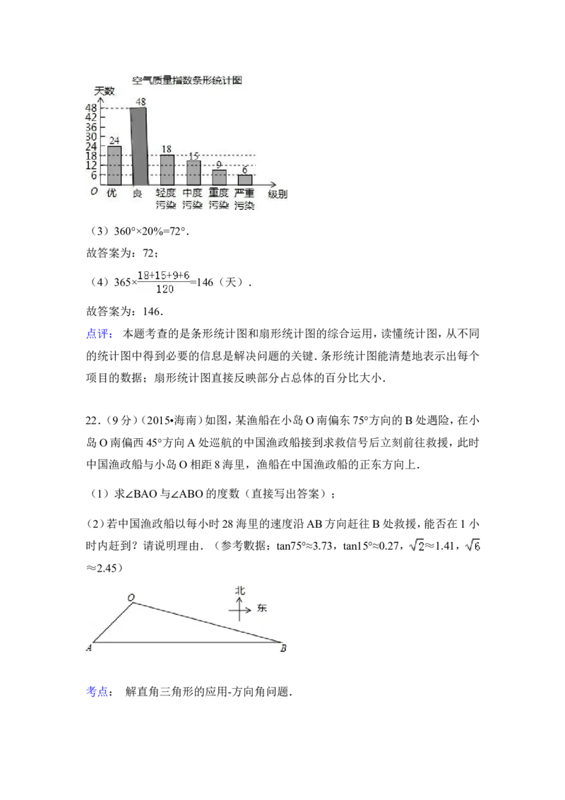 2015年海南省中考数学试卷（含解析版）_中考真题_2.数学中考真题2015-2024年_2015年全国中考数学180份