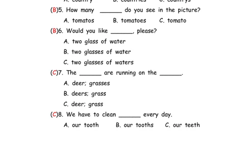 No.111名词专项练习题①答案解析_初中英语语法_最全初中英语语法习题_No.111名词专项练习题①