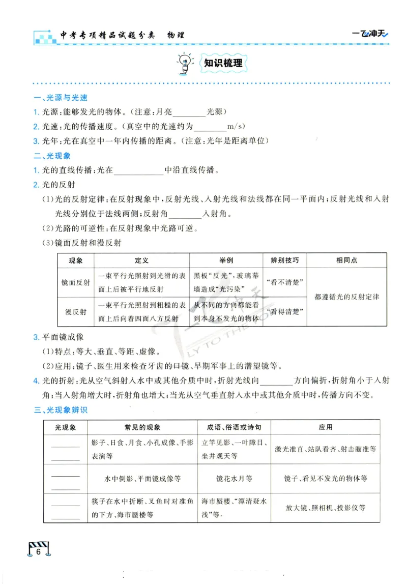 2025《一飞冲天-中考专项》物理_《一飞冲天-中考专项》2026版_一飞冲天-中考专项（2025版）