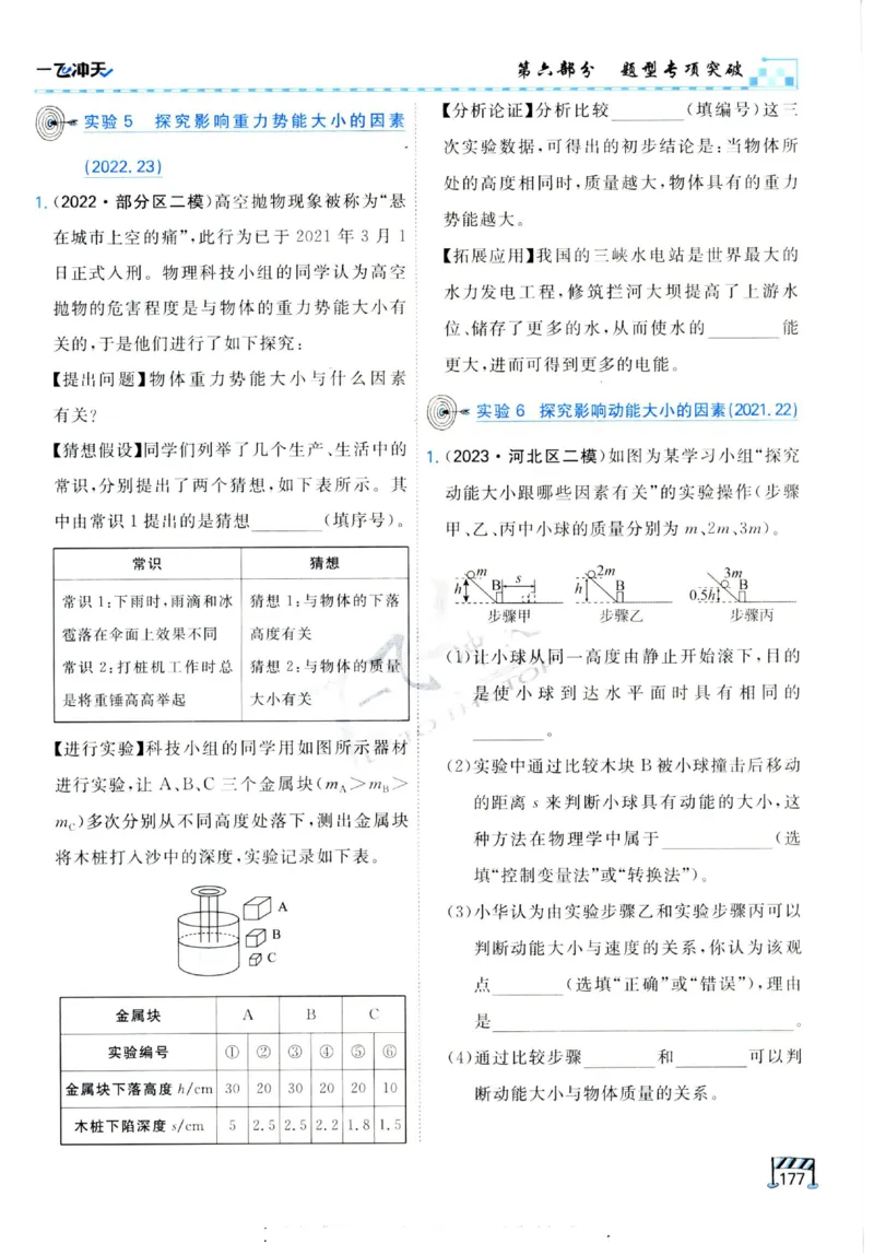 2025《一飞冲天-中考专项》物理_《一飞冲天-中考专项》2026版_一飞冲天-中考专项（2025版）