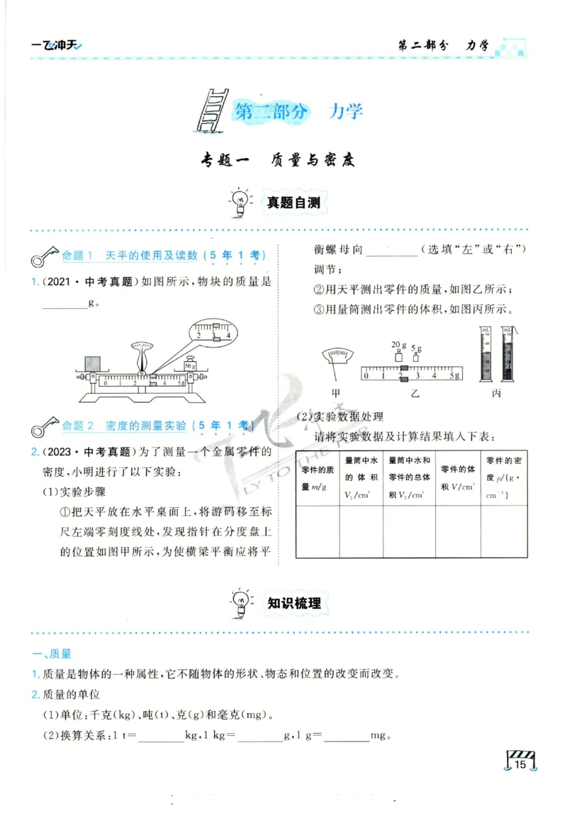 2025《一飞冲天-中考专项》物理_《一飞冲天-中考专项》2026版_一飞冲天-中考专项（2025版）
