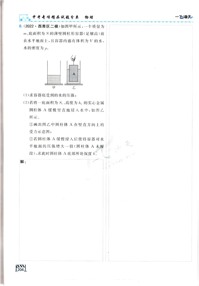 2025《一飞冲天-中考专项》物理_《一飞冲天-中考专项》2026版_一飞冲天-中考专项（2025版）