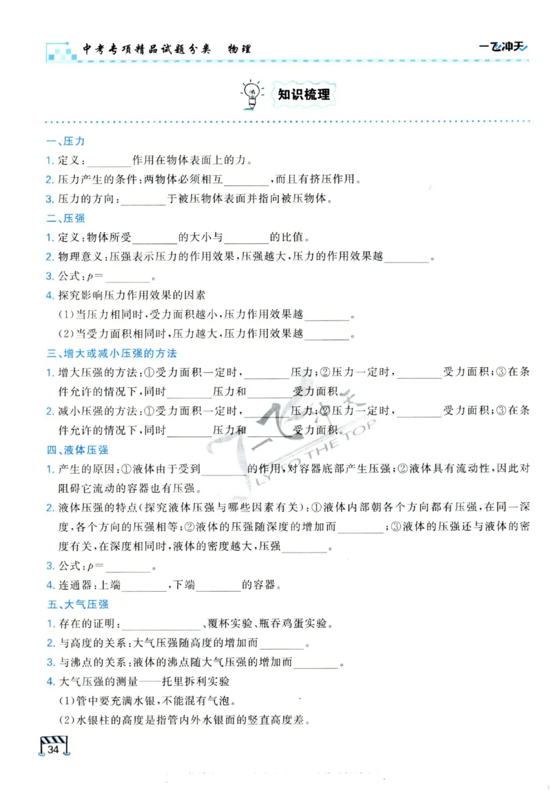 2025《一飞冲天-中考专项》物理_《一飞冲天-中考专项》2026版_一飞冲天-中考专项（2025版）