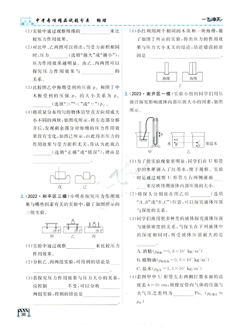 2025《一飞冲天-中考专项》物理_《一飞冲天-中考专项》2026版_一飞冲天-中考专项（2025版）