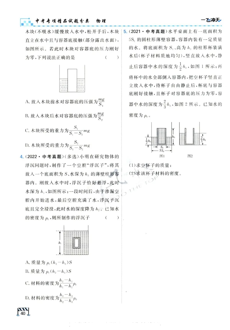 2025《一飞冲天-中考专项》物理_《一飞冲天-中考专项》2026版_一飞冲天-中考专项（2025版）