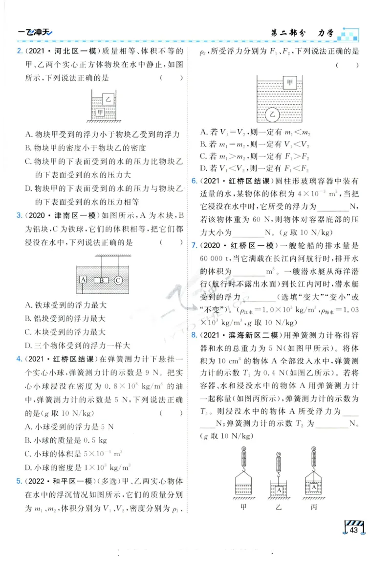 2025《一飞冲天-中考专项》物理_《一飞冲天-中考专项》2026版_一飞冲天-中考专项（2025版）