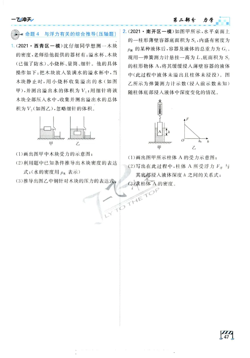 2025《一飞冲天-中考专项》物理_《一飞冲天-中考专项》2026版_一飞冲天-中考专项（2025版）