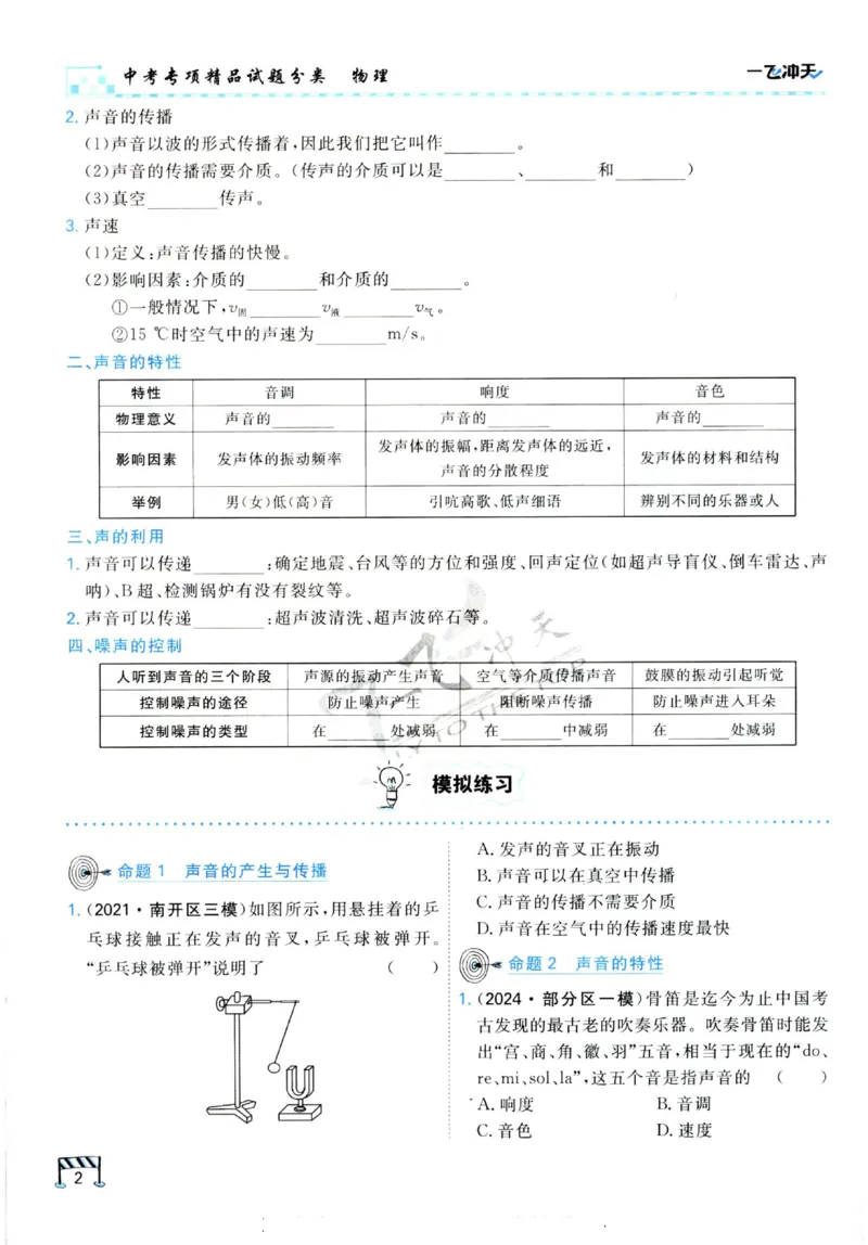 2025《一飞冲天-中考专项》物理_《一飞冲天-中考专项》2026版_一飞冲天-中考专项（2025版）