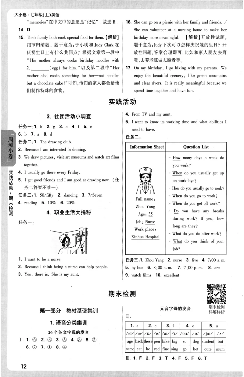 2026《万唯大小卷&bull;英语》7上参考答案(RJ)_2026万唯系列预习复习_2026版初中《万唯大小卷》7年级上册（全科多版本）_2026《万唯大小卷&bull;英语》7上(RJ)