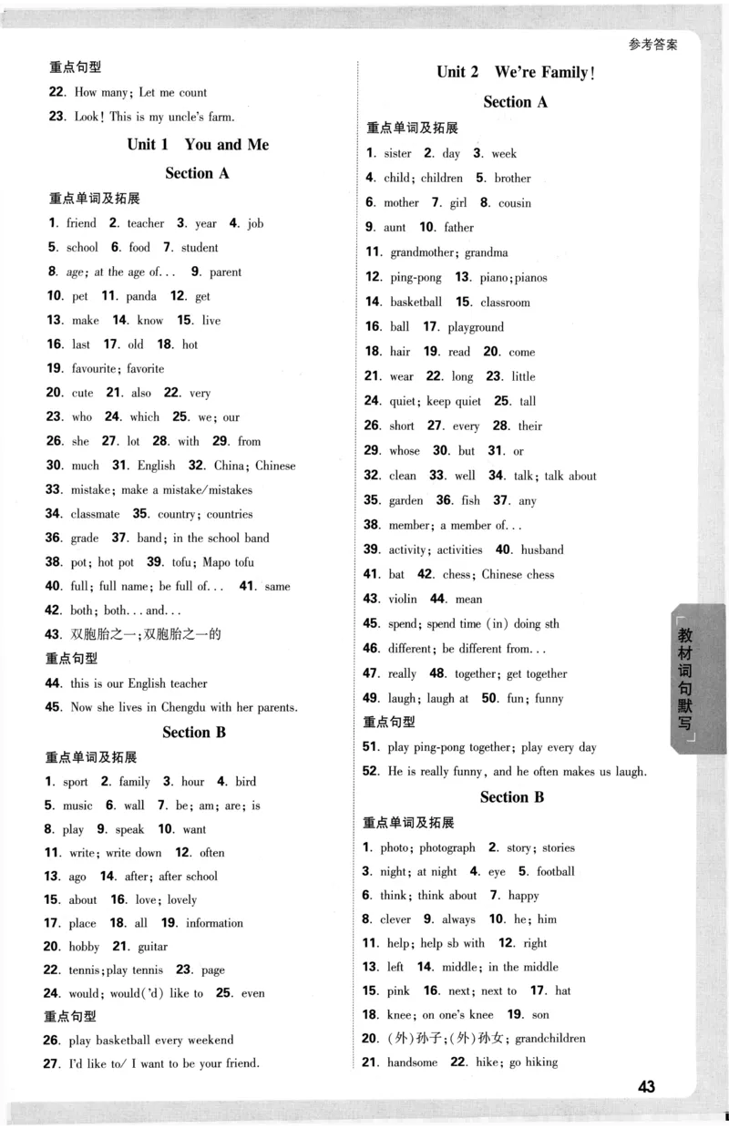 2026《万唯大小卷&bull;英语》7上参考答案(RJ)_2026万唯系列预习复习_2026版初中《万唯大小卷》7年级上册（全科多版本）_2026《万唯大小卷&bull;英语》7上(RJ)