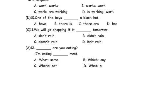 No.41一般现在时单项选择练习题答案解析_初中英语语法_最全初中英语语法习题_No.41一般现在时单项选择练习题