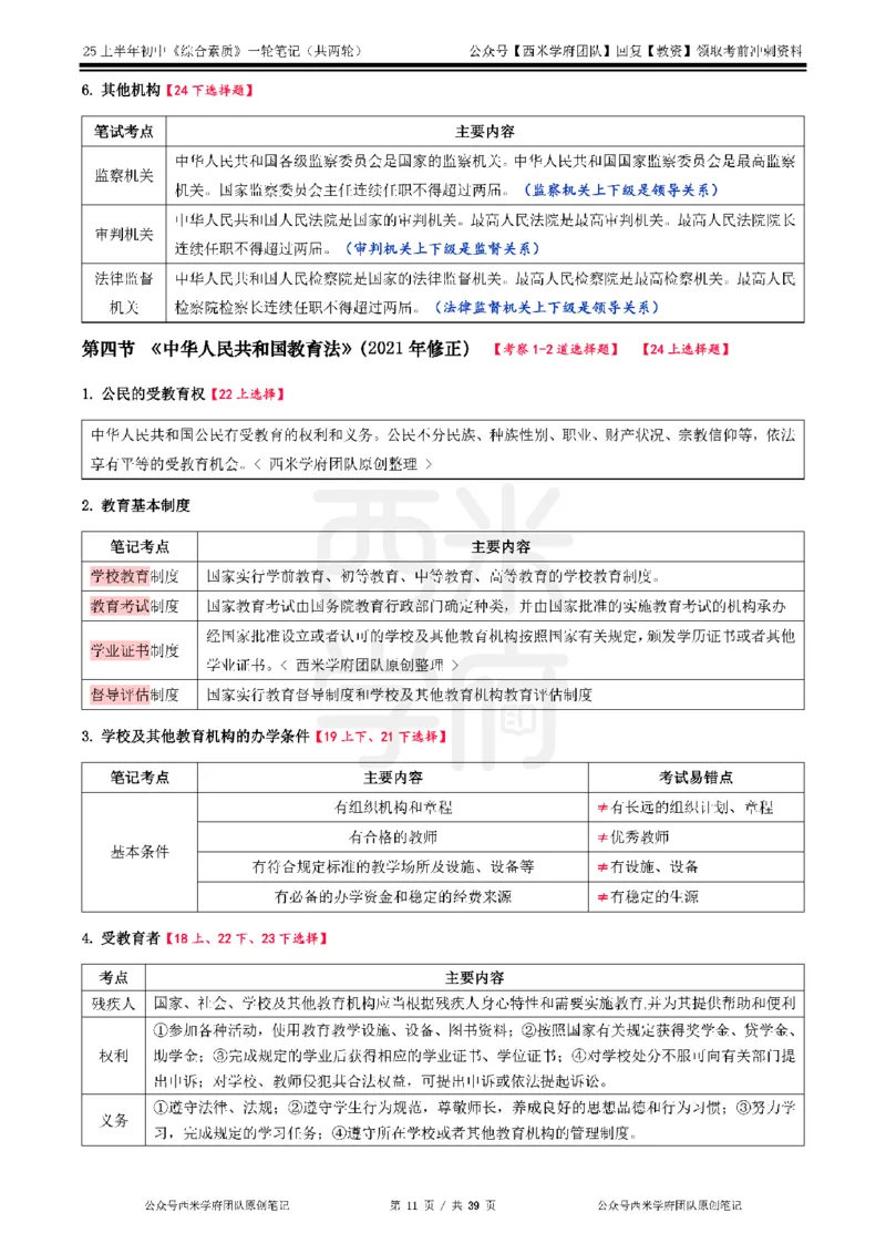 25上中学-综合素质一轮笔记_4-教培资料-26年最新资料-同步更新_初中高中教资_2025上中学教资笔试_062025上教资笔试考前冲刺汇总_02、重点笔记-第一轮+第二轮