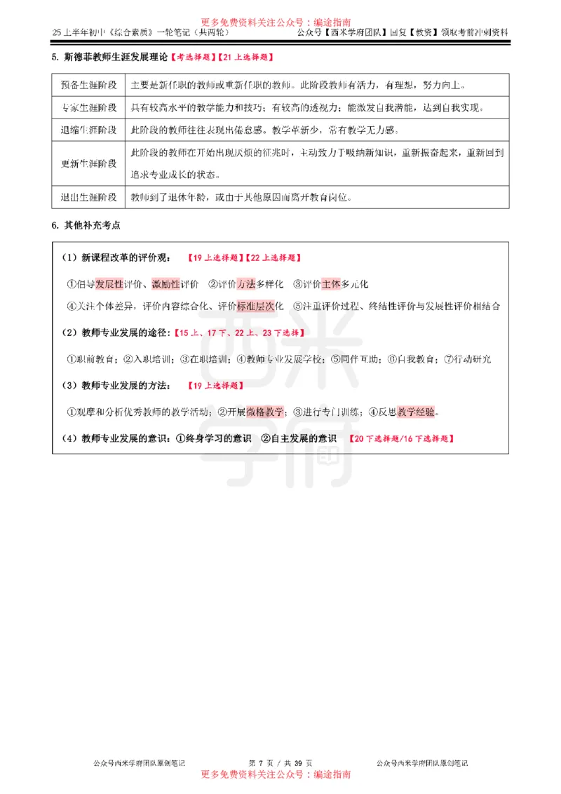 25上中学-综合素质一轮笔记_4-教培资料-26年最新资料-同步更新_初中高中教资_2025上中学教资笔试_062025上教资笔试考前冲刺汇总_02、重点笔记-第一轮+第二轮