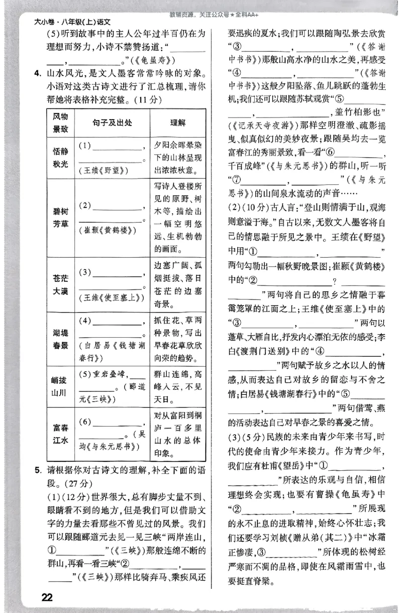 2026《万唯大小卷&bull;语文》8上周测小卷_2026万唯系列预习复习_2026版初中《万唯大小卷》8年级上册（全科多版本）_2026《万唯大小卷&bull;语文》8上