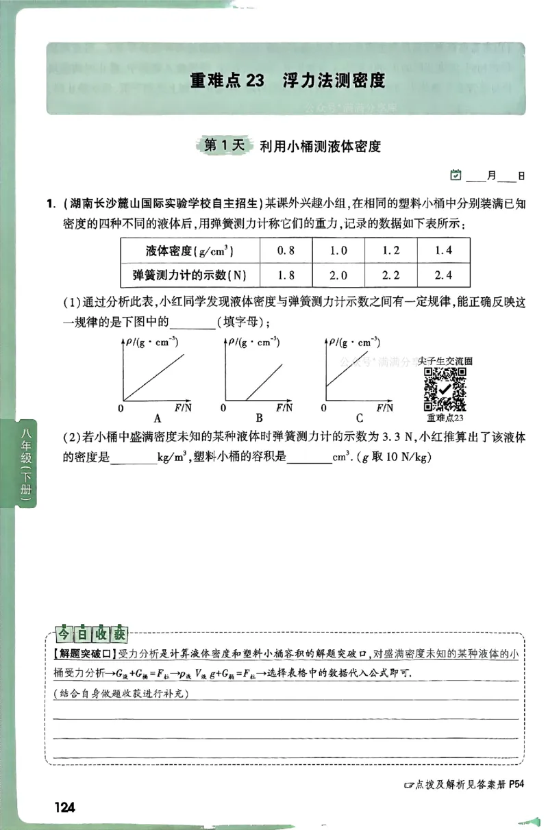 2026万万唯尖子生每日一题八年级人教版物理_2026万唯系列预习复习_2026版初中《万唯尖子生》每日一题8年级上册（物理）（人教版）