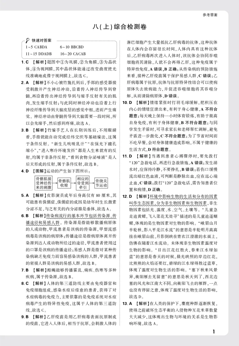 2026《万唯大小卷&bull;生物》8全大卷详解详析(RJ)_2026万唯系列预习复习_2026版初中《万唯大小卷》8年级上册（全科多版本）_2026《万唯大小卷&bull;生物》8全(RJ)