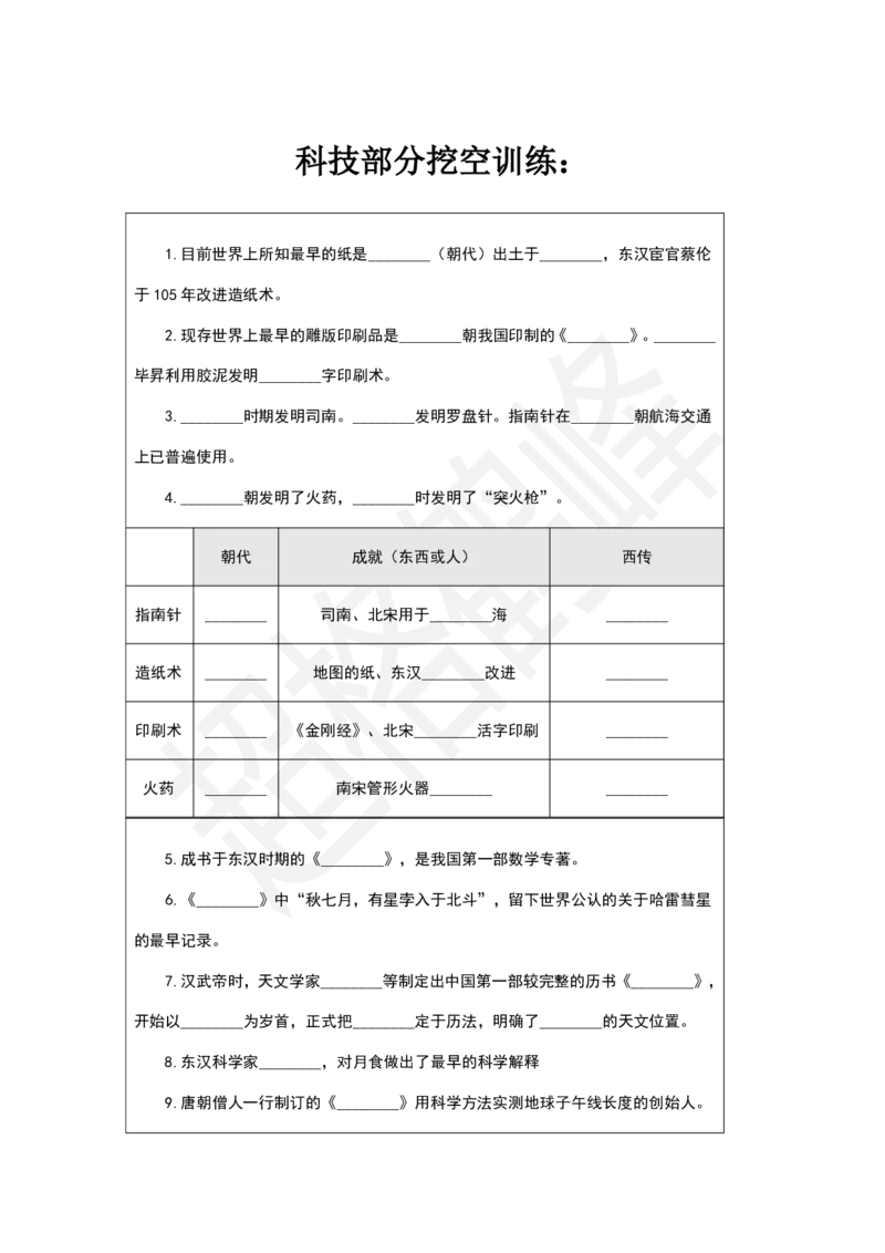 科技部分挖空训练（空）_20250815090904_2026考公资料_超格合集_公考-理论班2026超格行测申论（六合一）理论实战班_政治理论&常识理论实战班璐璐&超哥_常识判断_课件