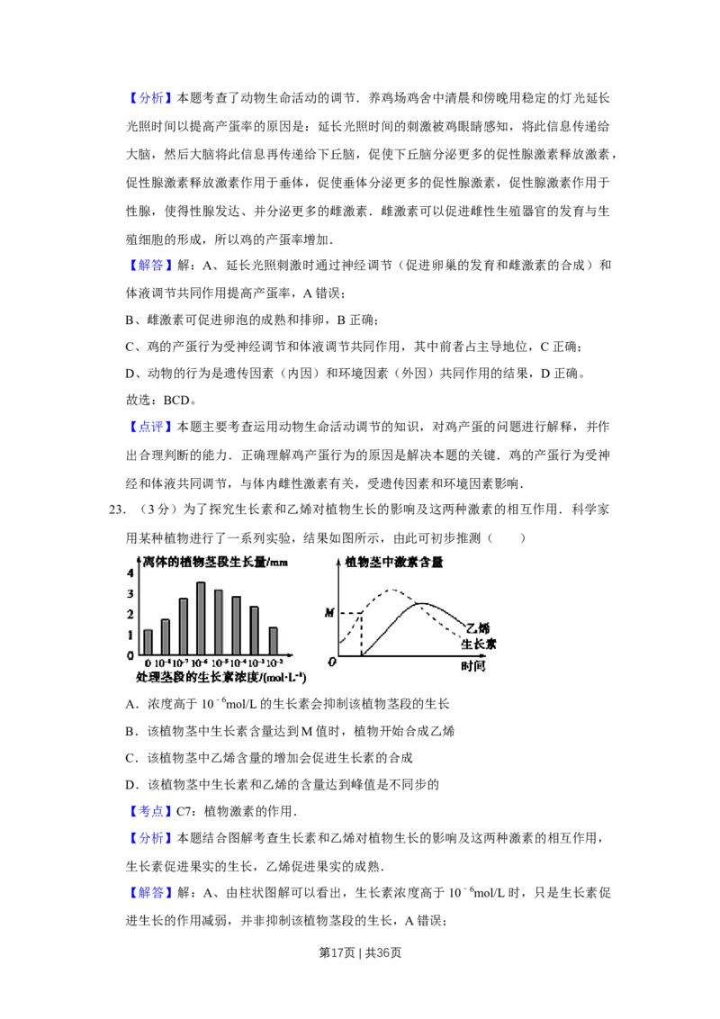 2010年高考生物试卷（江苏）（解析卷）_1.高考2025全国各省真题+答案_01.2008-2024全国高考真题（按省份分类）_10.江苏_2008-2024&middot;（江苏）生物高考真题