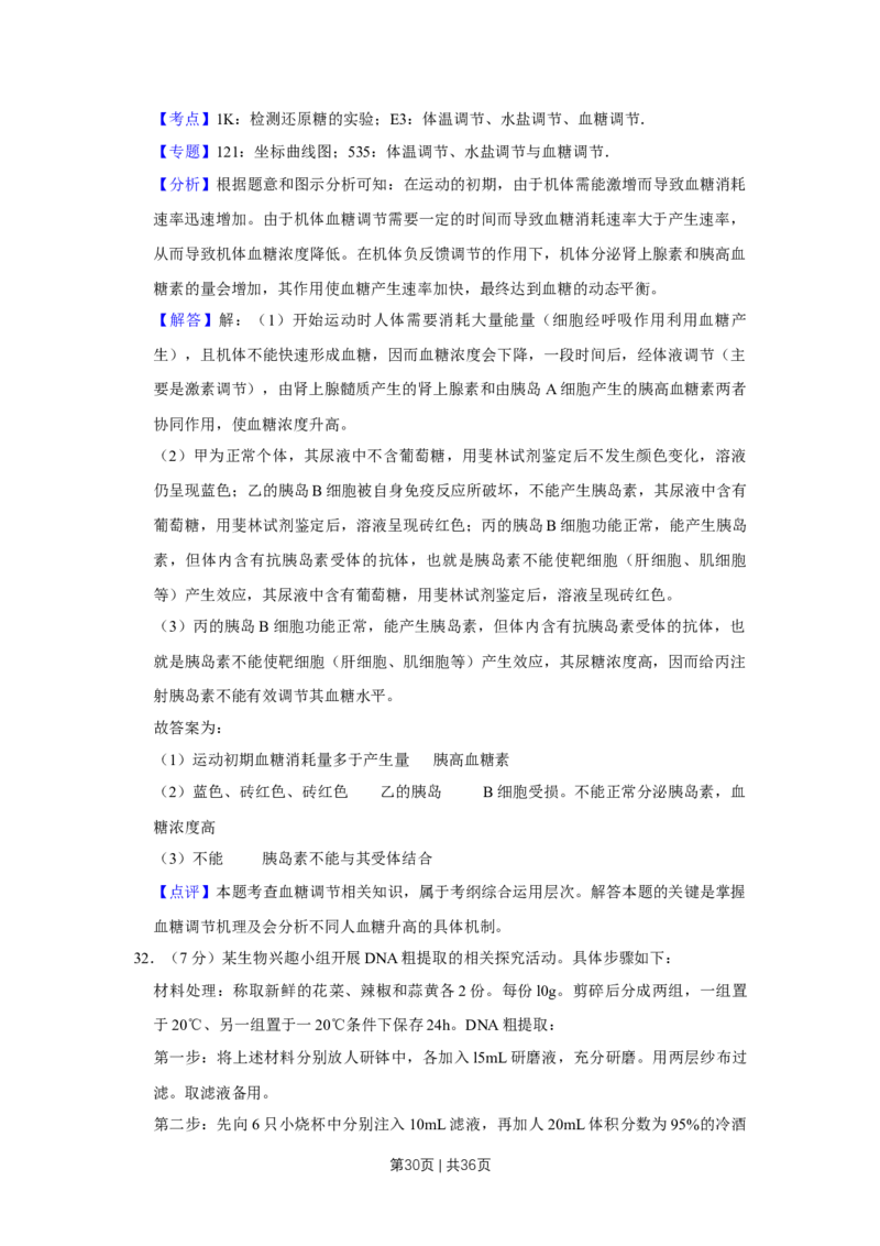 2010年高考生物试卷（江苏）（解析卷）_1.高考2025全国各省真题+答案_01.2008-2024全国高考真题（按省份分类）_10.江苏_2008-2024&middot;（江苏）生物高考真题