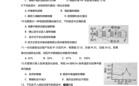 2010年高考生物试卷（上海）（解析卷）_1.高考2025全国各省真题+答案_01.2008-2024全国高考真题（按省份分类）_31.上海_2008-2022&middot;（上海）生物高考真题