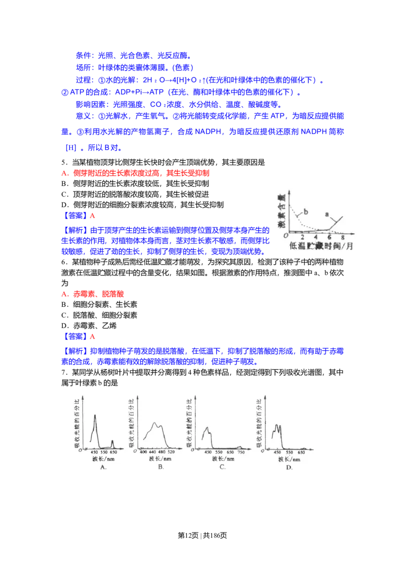 2010年高考生物试卷（海南）（解析卷）_1.高考2025全国各省真题+答案_01.2008-2024全国高考真题（按省份分类）_29.海南_2008-2024&middot;（海南）生物高考真题