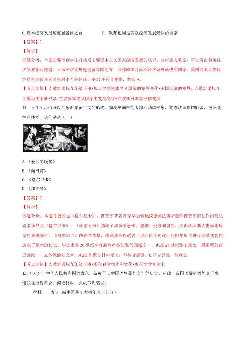 2017年中考真题精品解析历史（四川乐山卷）精编word版（解析版）_中考真题_6.历史中考真题2015-2024年_地区卷_乐山历史（17-21）