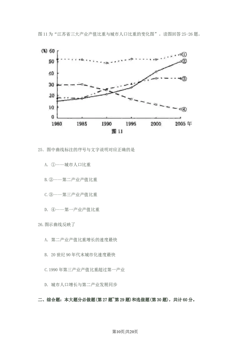 2008年高考地理试卷（江苏）（解析卷）_1.高考2025全国各省真题+答案_01.2008-2024全国高考真题（按省份分类）_10.江苏_2008-2024&middot;（江苏）地理高考真题