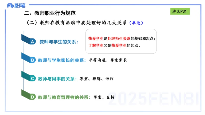 25上职业道德-包展羽_4-教培资料-26年最新资料-同步更新_幼儿教资_022025上FB幼儿系统班_25上-综合素质_2.理论精讲_讲义