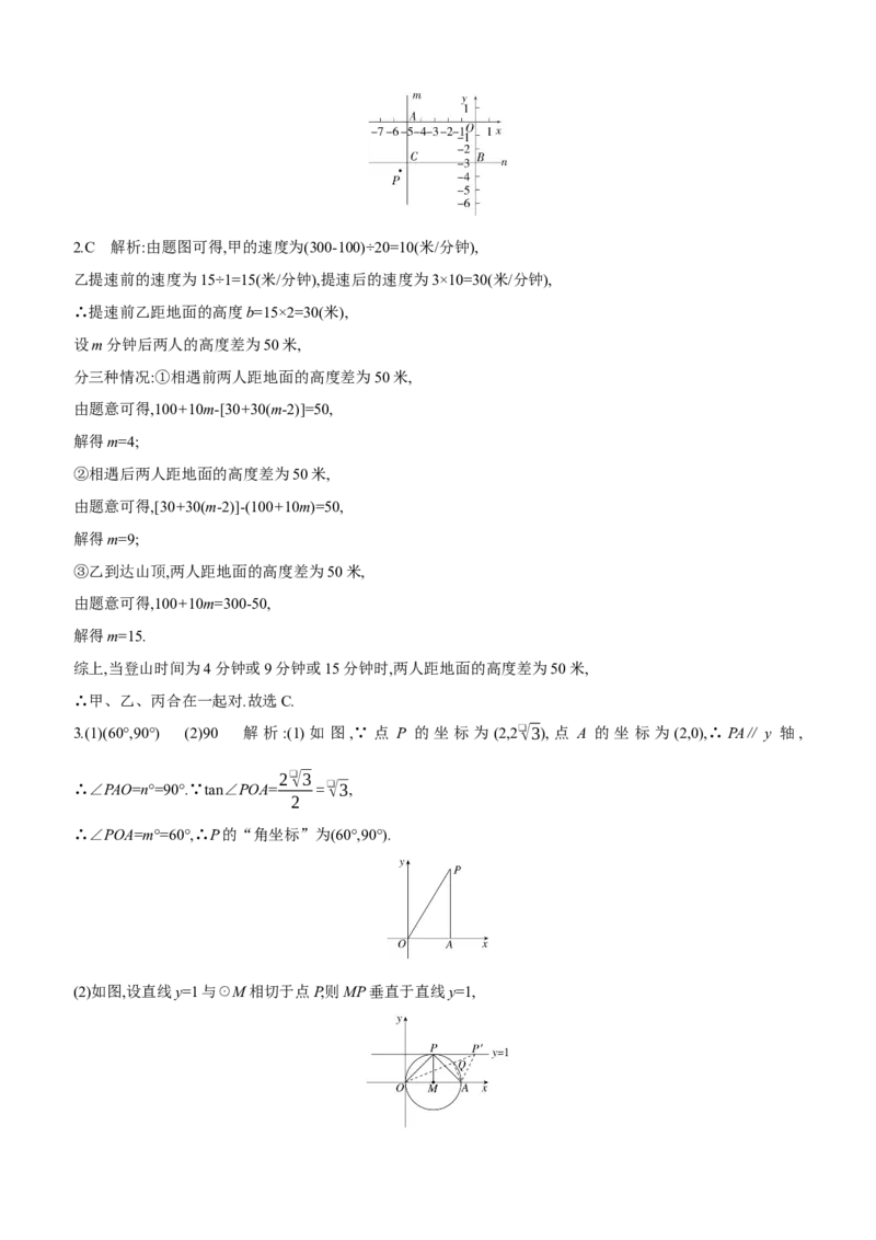 第10课时　平面直角坐标系与函数2025年中考数学一轮专题复习强化练习（含答案）_2数学总复习_2025中考复习资料_2025年中考数学一轮专题复习强化练习（含答案）
