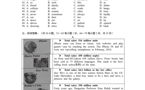 2015年广西南宁市中考英语试题及解析_中考真题_3.英语中考真题2015-2024年_地区卷_广西省_英语南宁11-22