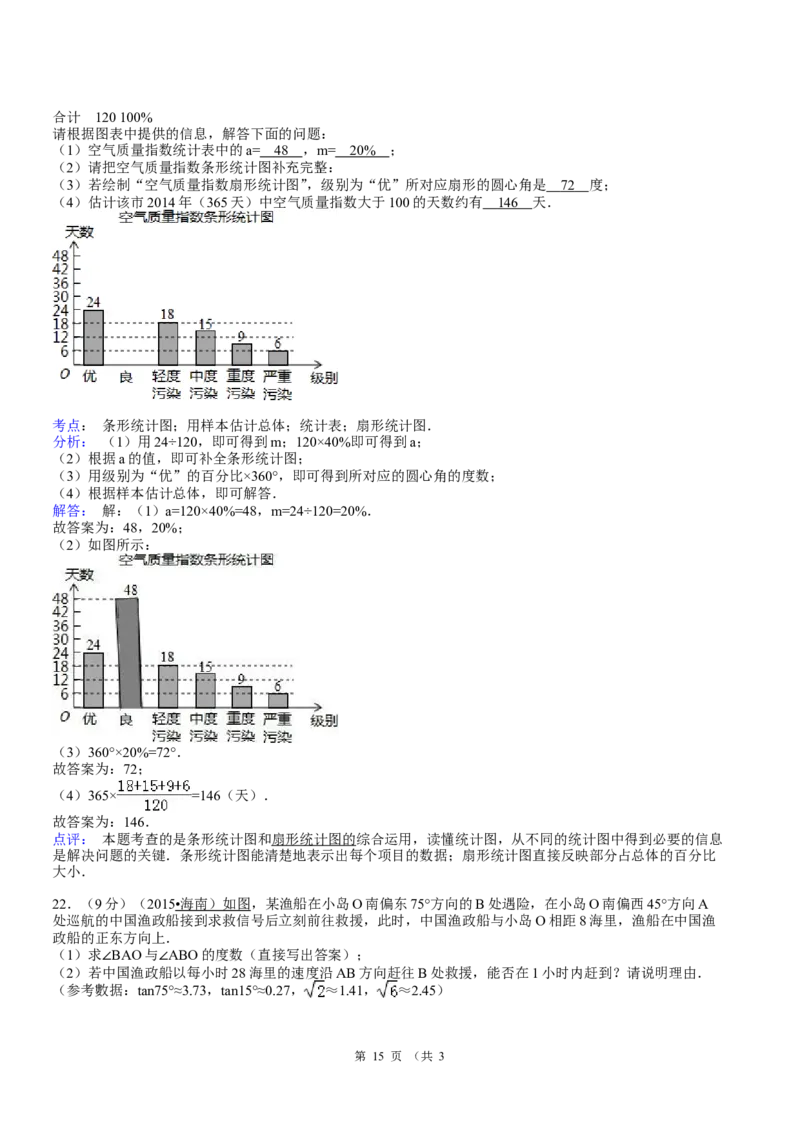 2015年海南中考数学试题及答案_中考真题_2.数学中考真题2015-2024年_地区卷_海南中考数学08-22