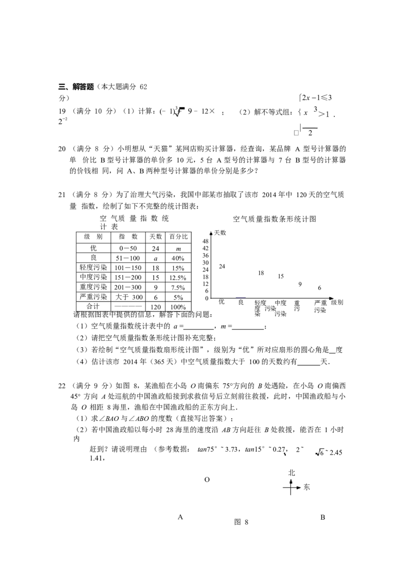 2015年海南中考数学试题及答案_中考真题_2.数学中考真题2015-2024年_地区卷_海南中考数学08-22