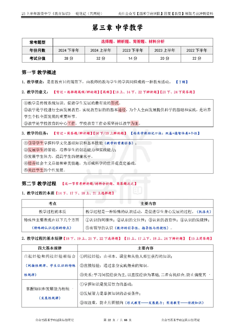 25上中学-教育知识与能力一轮笔记_4-教培资料-26年最新资料-同步更新_初中高中教资_2025上中学教资笔试_062025上教资笔试考前冲刺汇总_02、重点笔记-第一轮+第二轮
