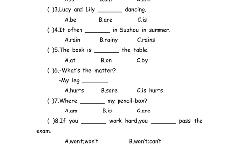 No.161语法专练一般现在时_初中英语语法_最全初中英语语法习题_No.161语法专练一般现在时