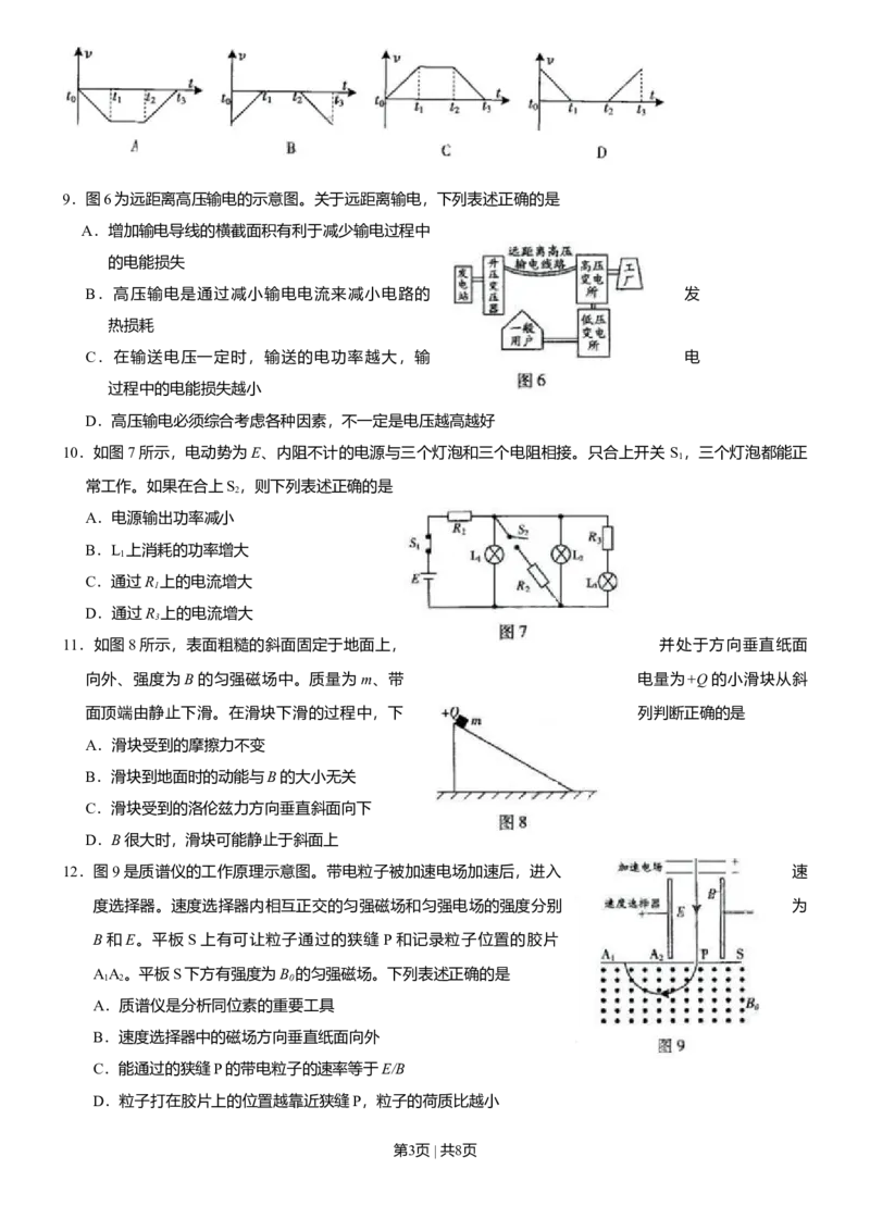 2009年高考物理试卷（广东）（空白卷）_1.高考2025全国各省真题+答案_01.2008-2024全国高考真题（按省份分类）_4.广东_2008-2024&middot;（广东）物理高考真题