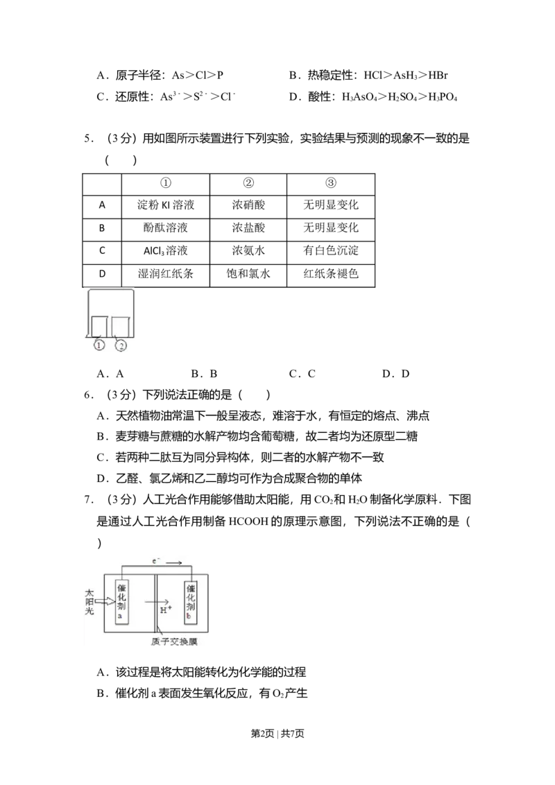 2012年高考化学试卷（北京）（空白卷）_1.高考2025全国各省真题+答案_01.2008-2024全国高考真题（按省份分类）_2.北京_2008-2024&middot;（北京）化学高考真题